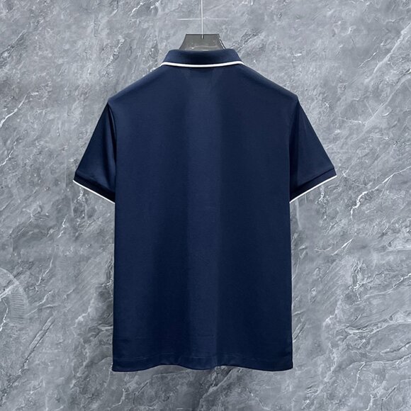 Kiton Navy Blue Contrast Polo Shirt - Picture 9 of 9